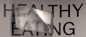 A calcite crystal showing the effect caused due to birefringence.