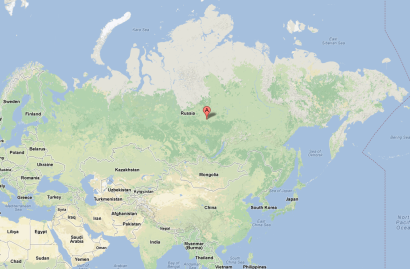 Location of the explosion's epicenter in Russia