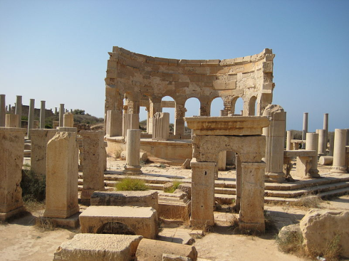 View of the marketplace in Leptis Magna. Credit: Sasha Coachman